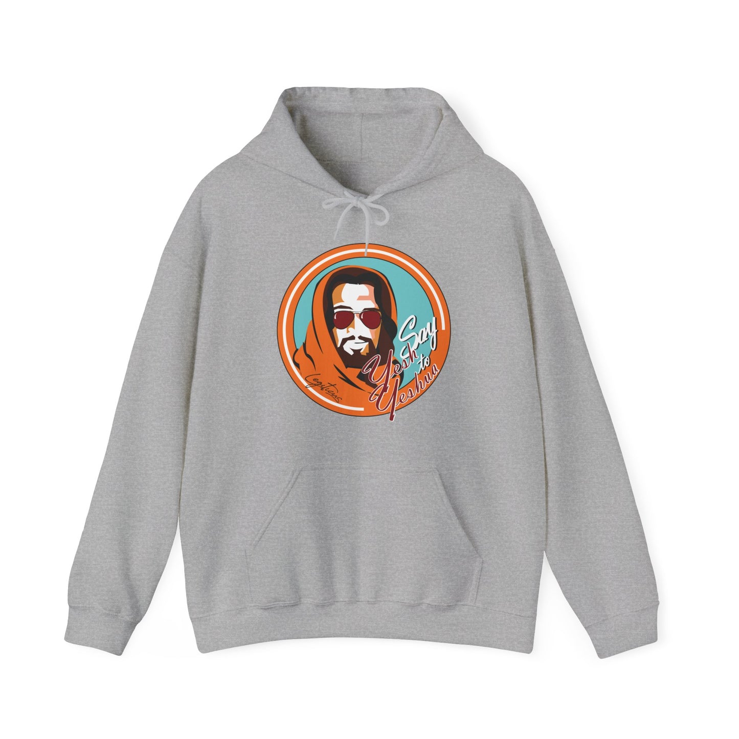 Say Yesh to Yeshua blue and orange Hooded Sweatshirt