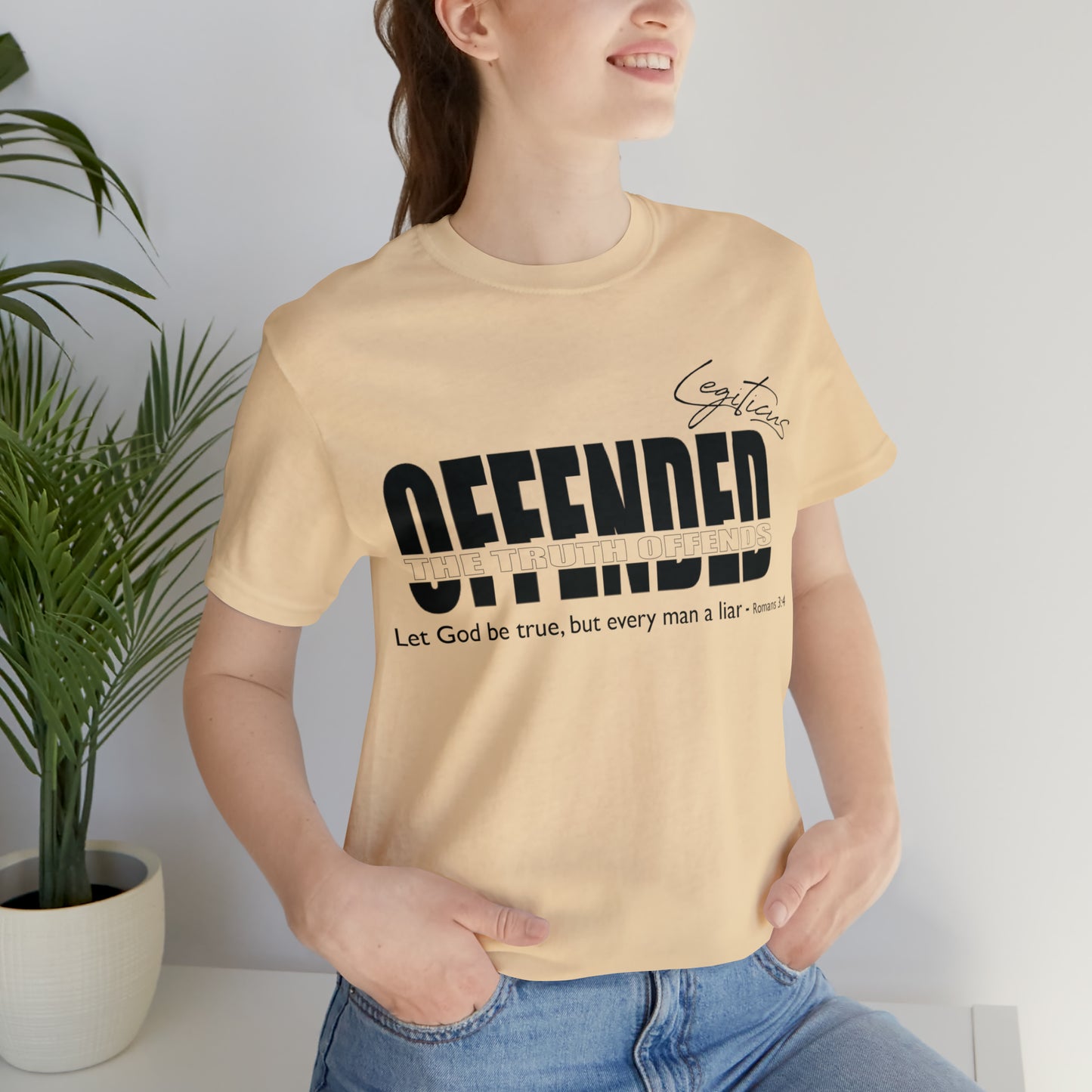 Offended... the truth offends Jersey Short Sleeve Tee