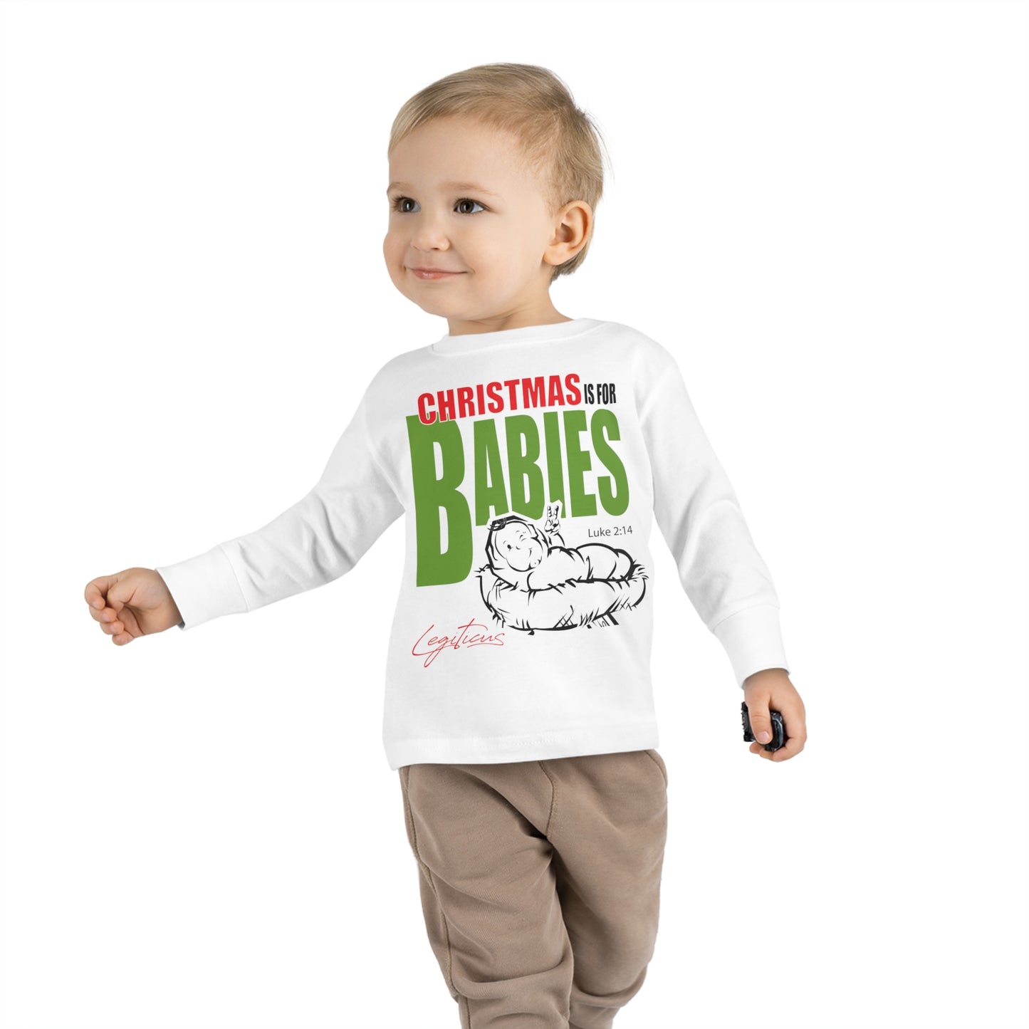 Christmas is for babies Toddler Long Sleeve Tee
