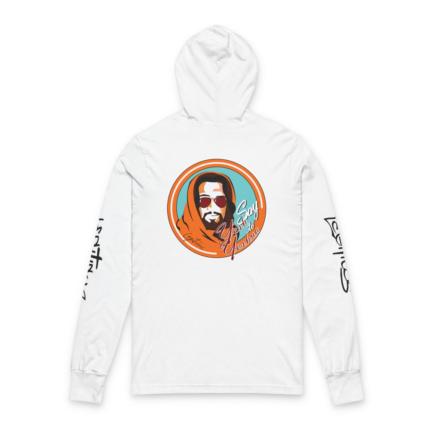 Graffiti logo front and back Unisex Hooded Long Sleeve Tee