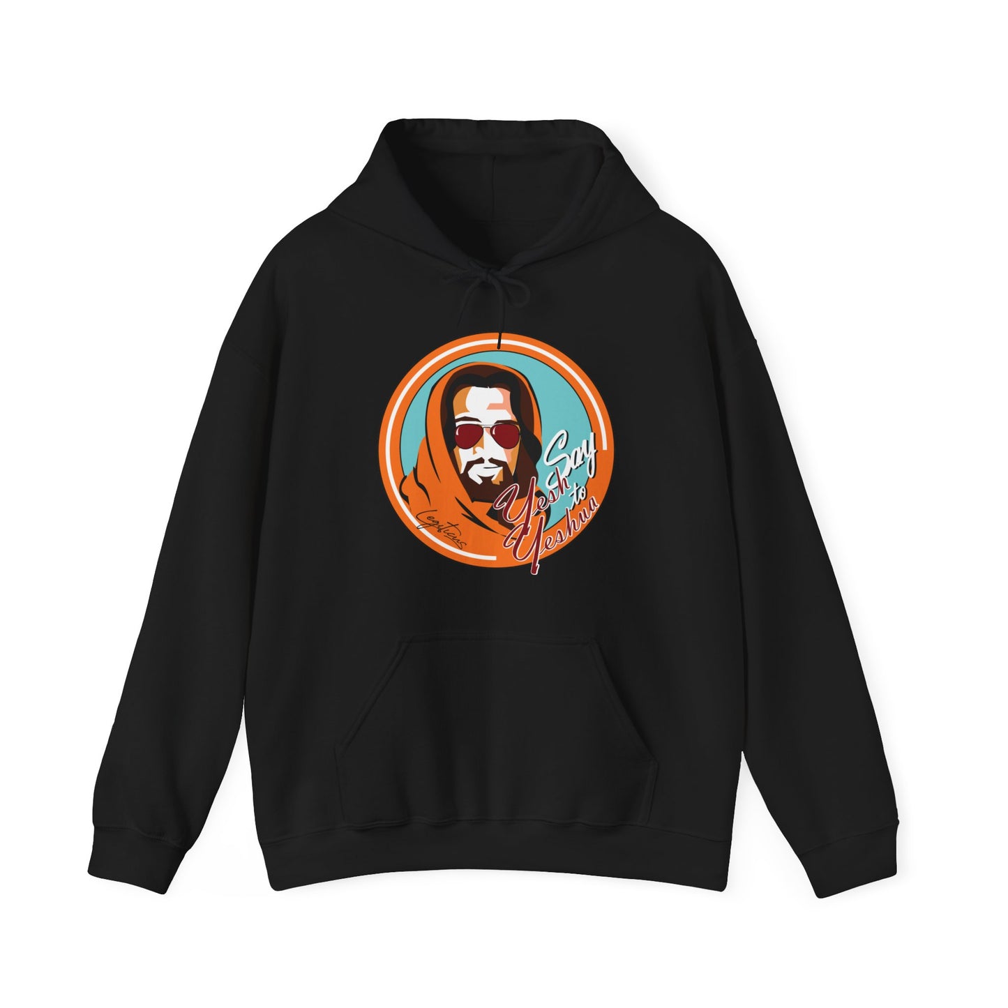 Say Yesh to Yeshua blue and orange Hooded Sweatshirt