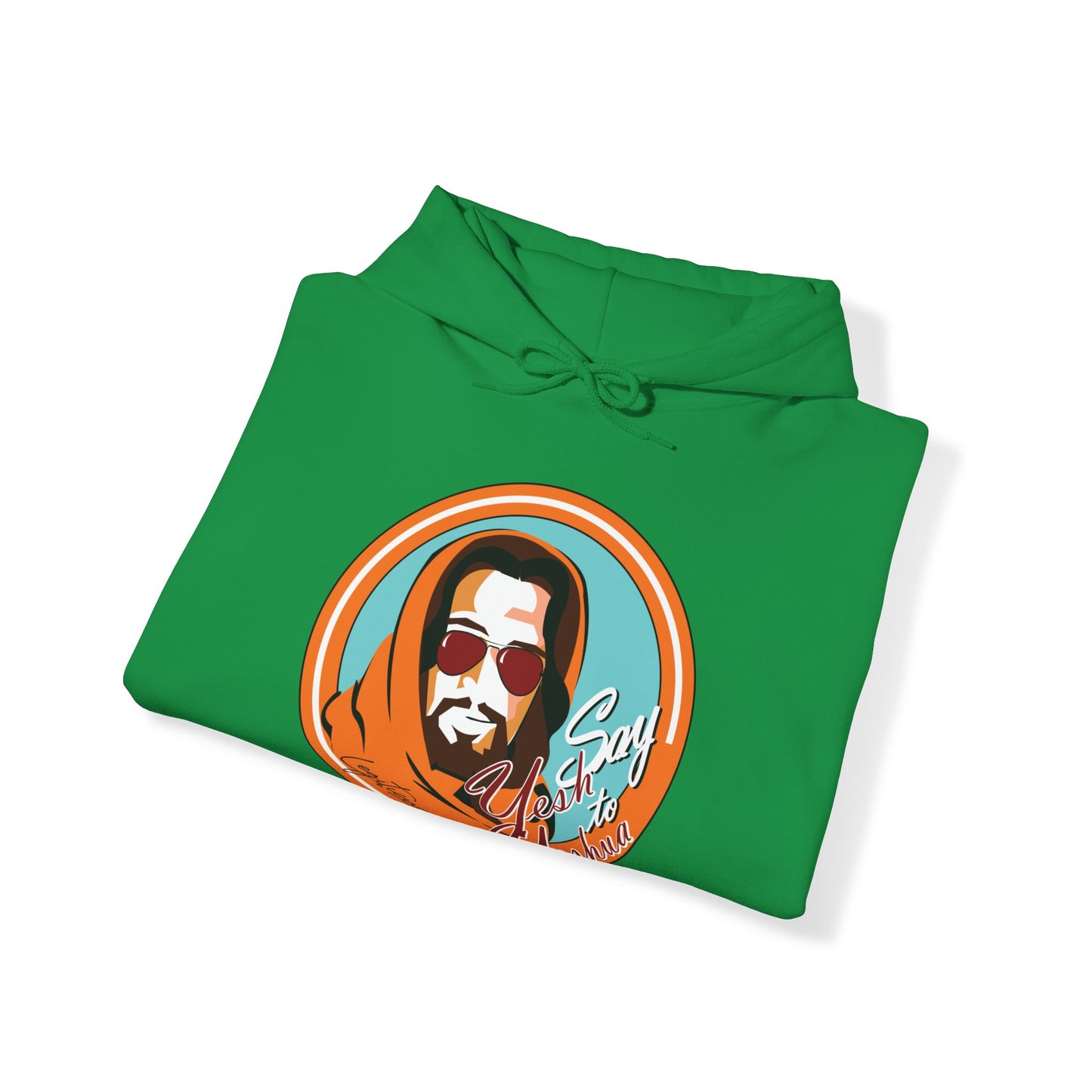 Say Yesh to Yeshua blue and orange Hooded Sweatshirt