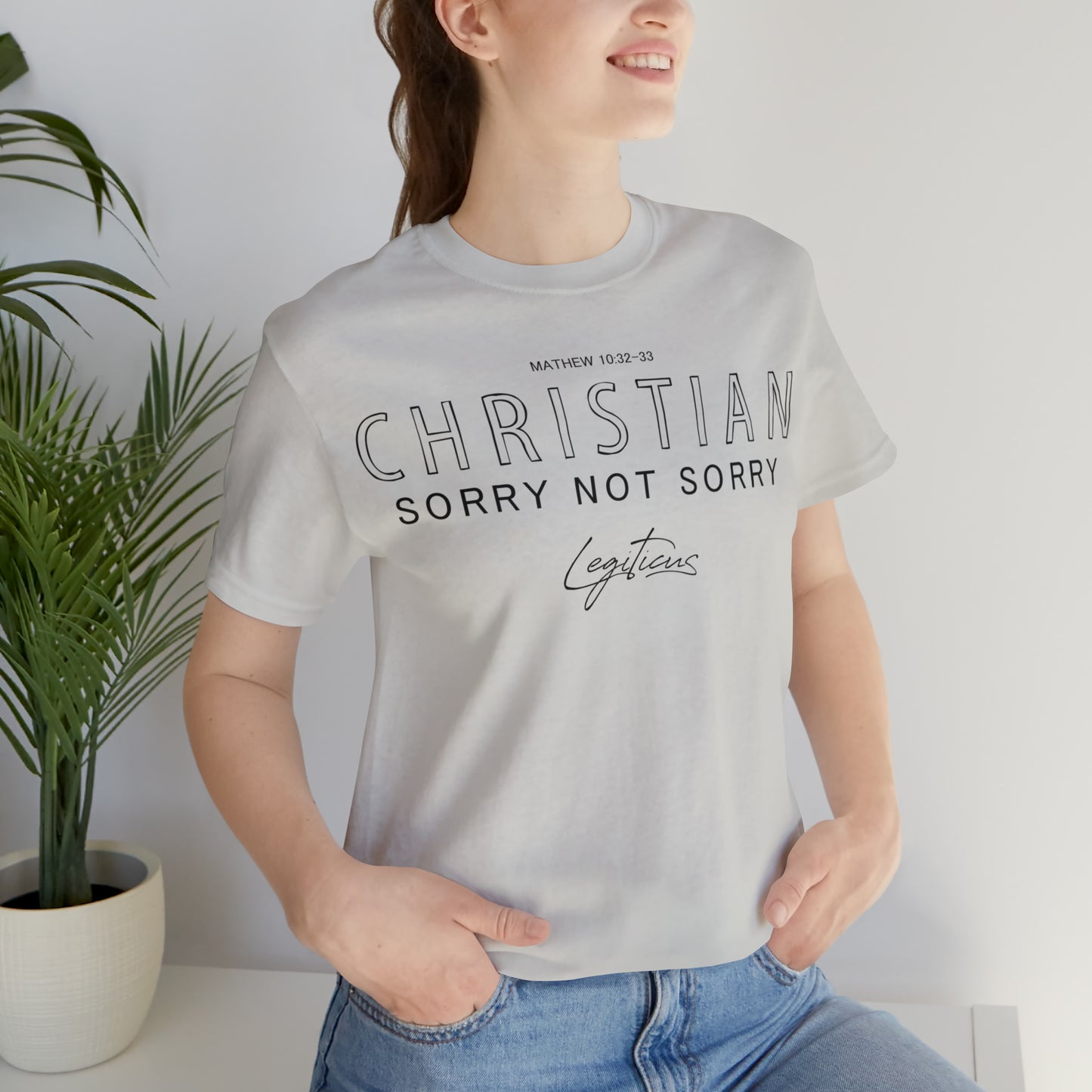 Christian Sorry Not Sorry Jersey Short Sleeve Tee