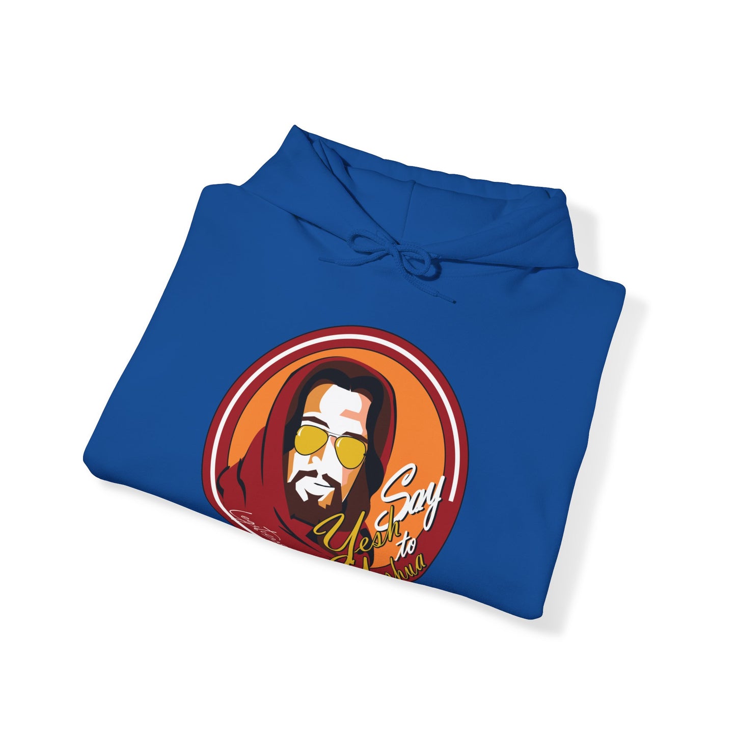 Say Yesh to Yeshua red and gold Hooded Sweatshirt