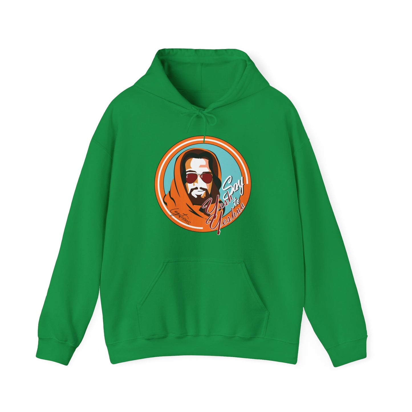 Say Yesh to Yeshua blue and orange Hooded Sweatshirt