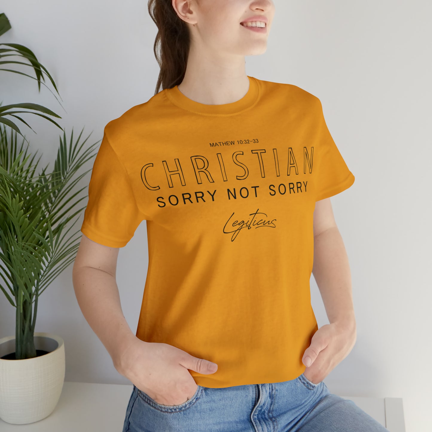 Christian Sorry Not Sorry Jersey Short Sleeve Tee