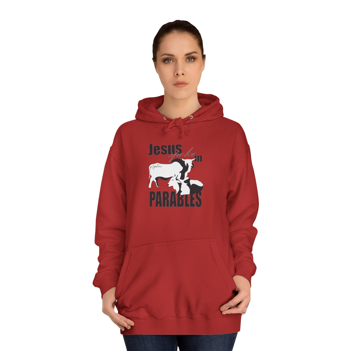 Jesus spoke in Parables Unisex College Hoodie