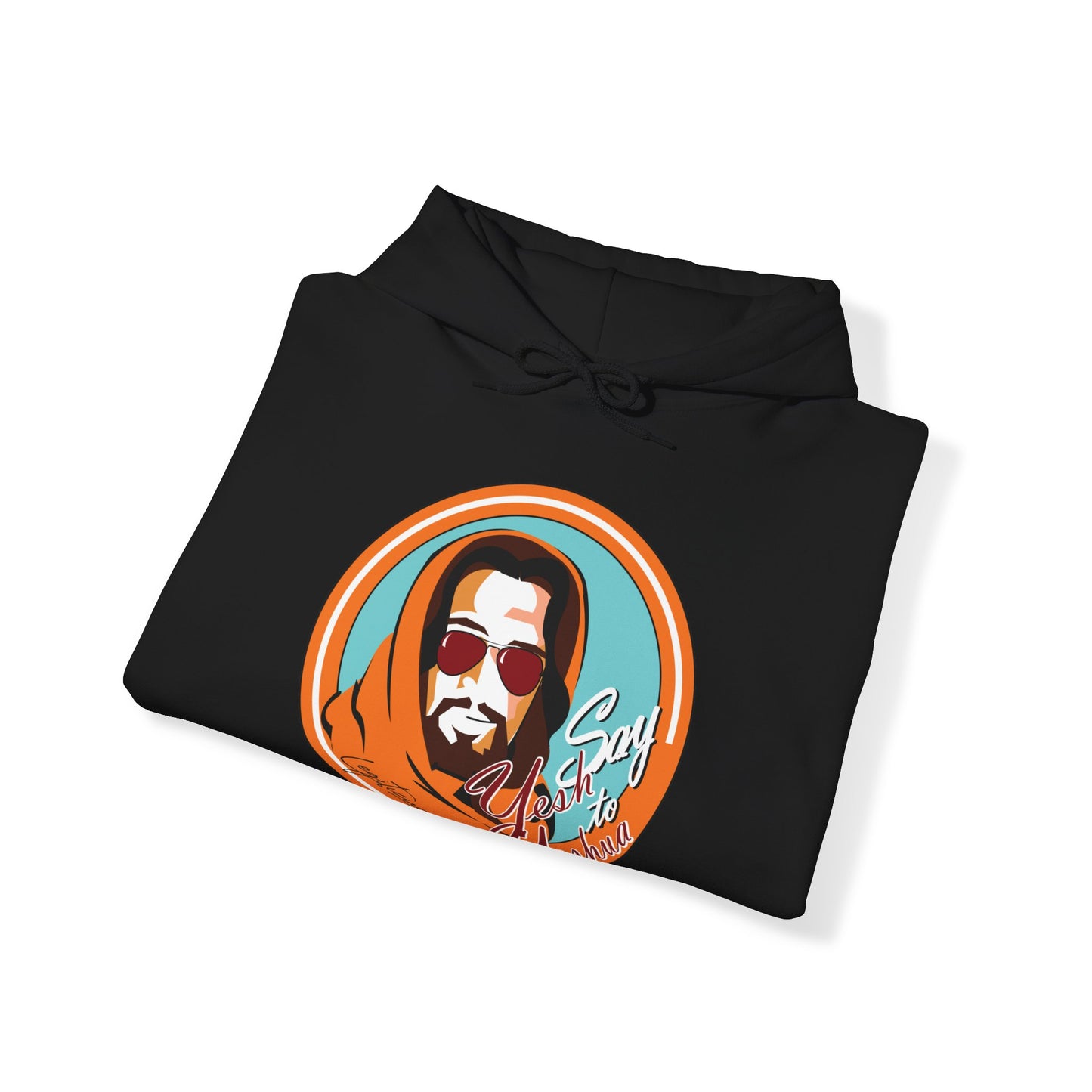 Say Yesh to Yeshua blue and orange Hooded Sweatshirt