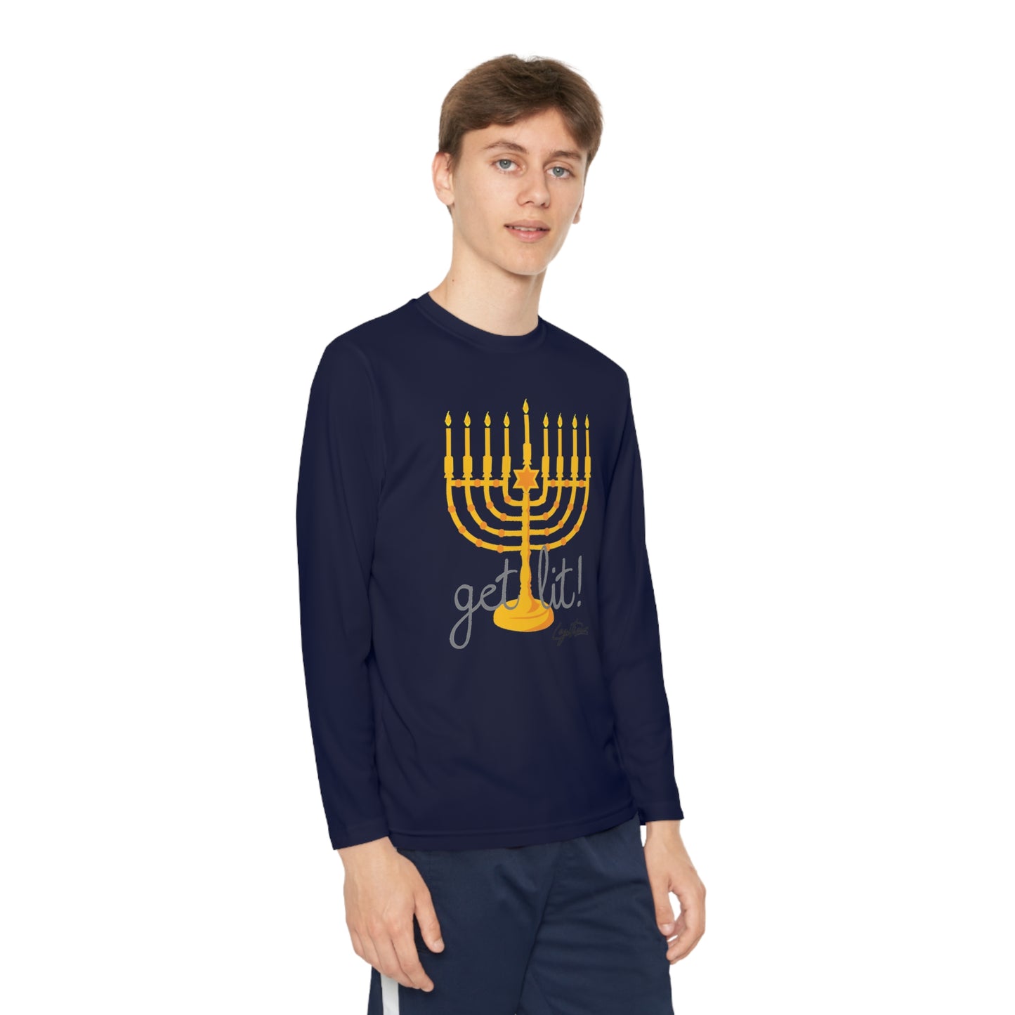 Get Lit Youth Long Sleeve Competitor Tee