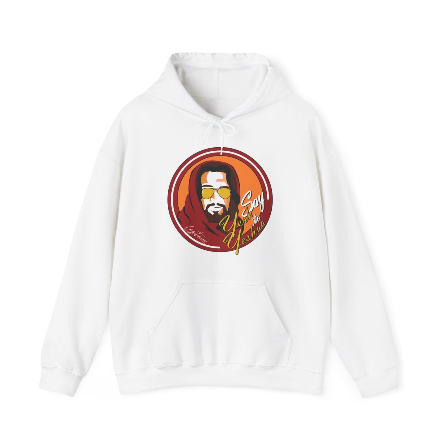 Say Yesh to Yeshua red and gold Hooded Sweatshirt