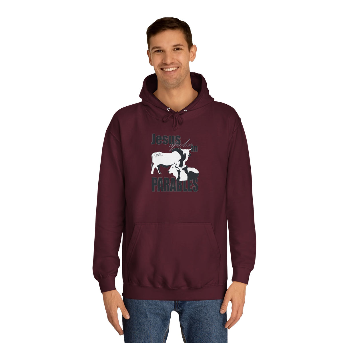 Jesus spoke in Parables Unisex College Hoodie