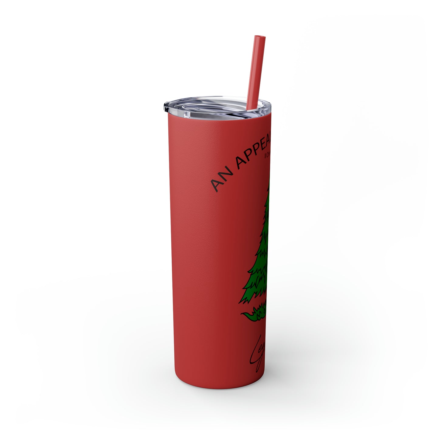 Appeal to Heaven Skinny Tumbler with Straw, 20oz