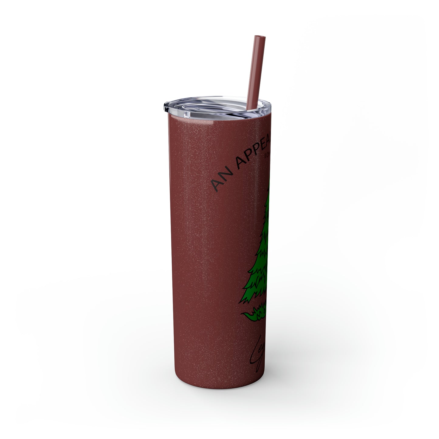 Appeal to Heaven Skinny Tumbler with Straw, 20oz