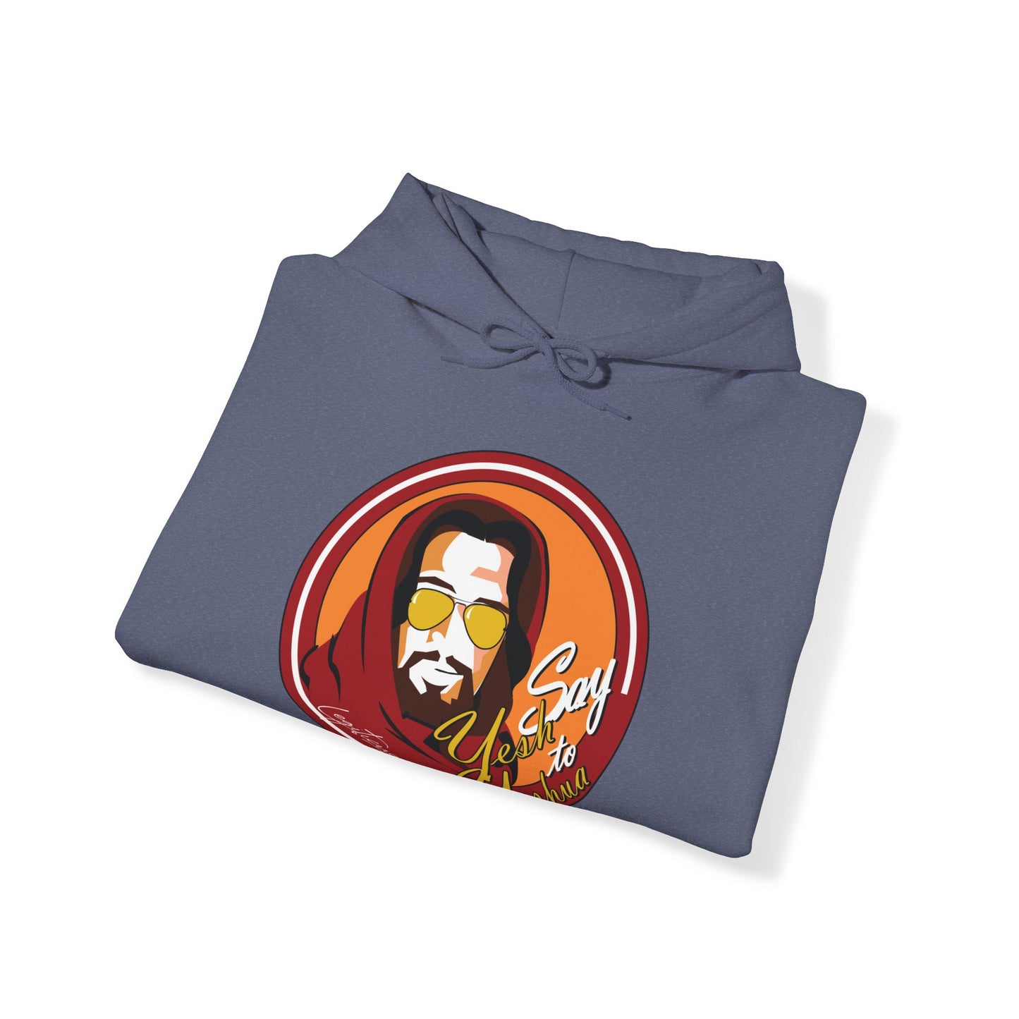 Say Yesh to Yeshua red and gold Hooded Sweatshirt