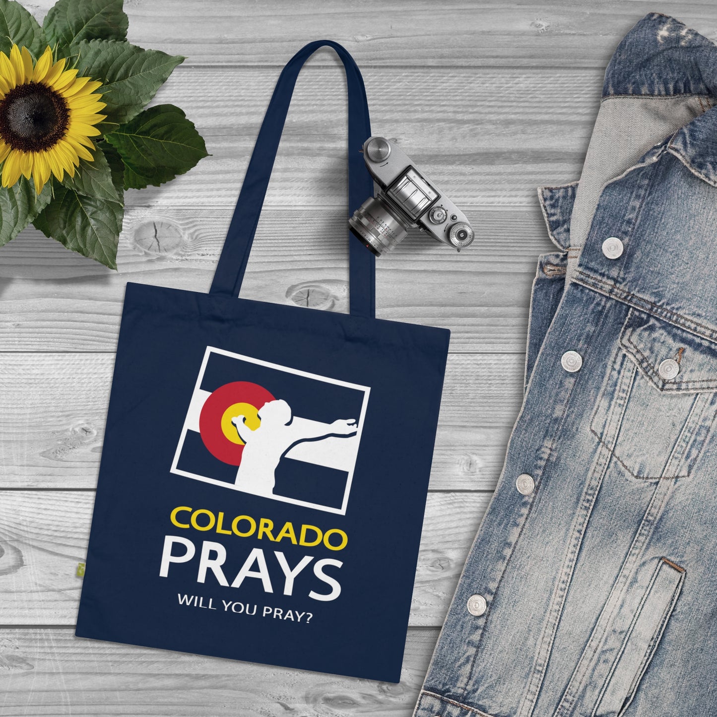 Colorado Prays Organic Cotton Tote Bag
