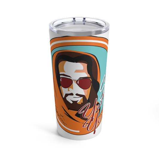 Say Yesh to Yeshua blue and orange Tumbler 20oz