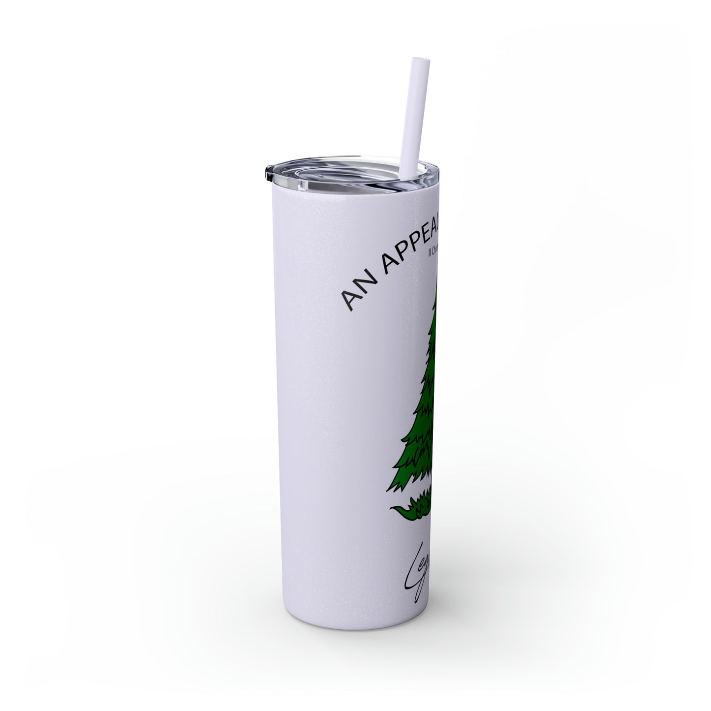 Appeal to Heaven Skinny Tumbler with Straw, 20oz