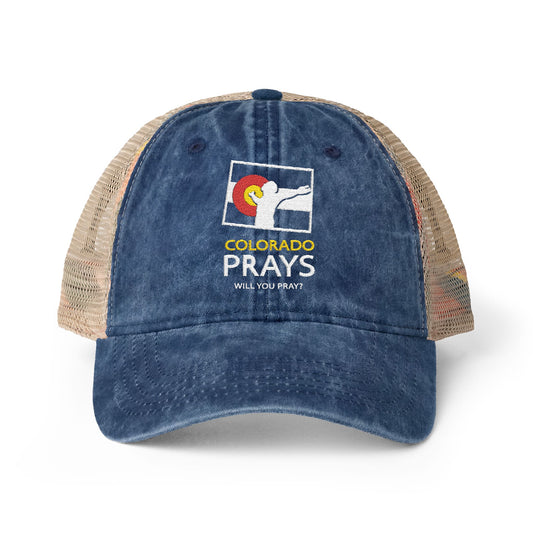 Colorado Prays Embroydered Women's Washed Mesh-Back Cap