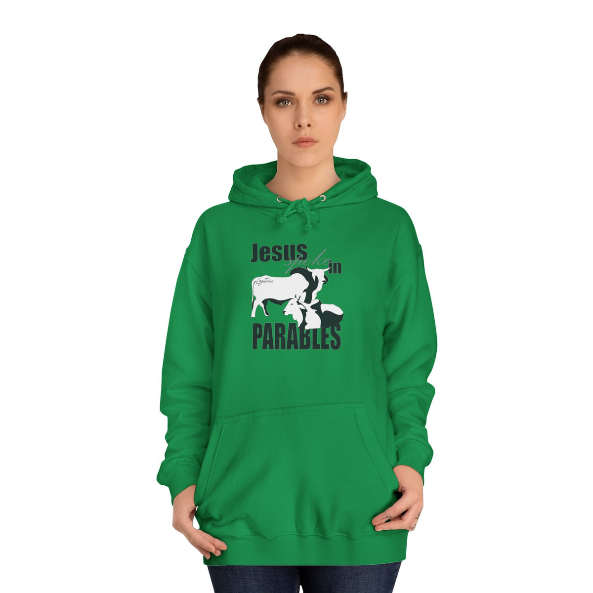 Jesus spoke in Parables Unisex College Hoodie