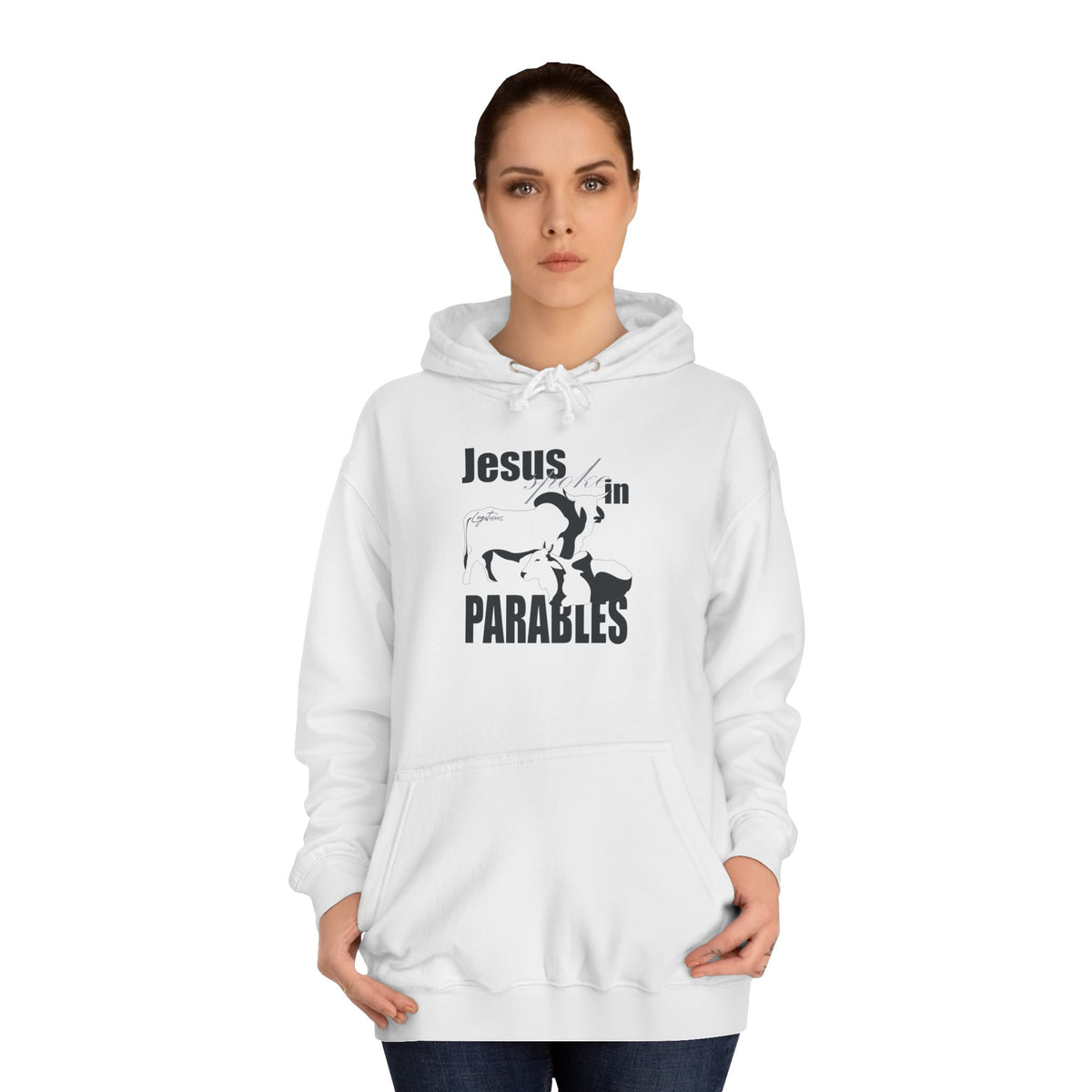 Jesus spoke in Parables Unisex College Hoodie