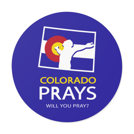 Colorado Prays Round Vinyl Stickers