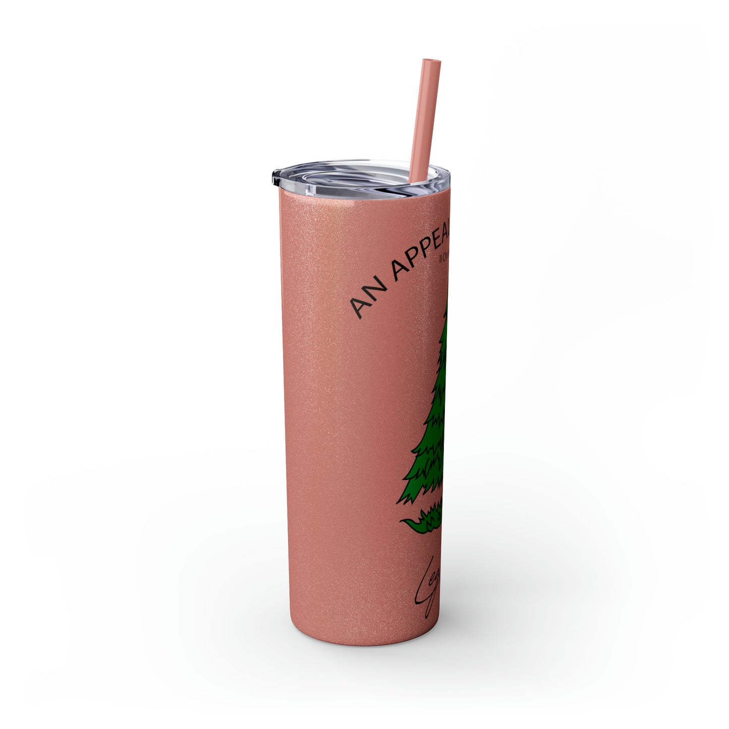 Appeal to Heaven Skinny Tumbler with Straw, 20oz