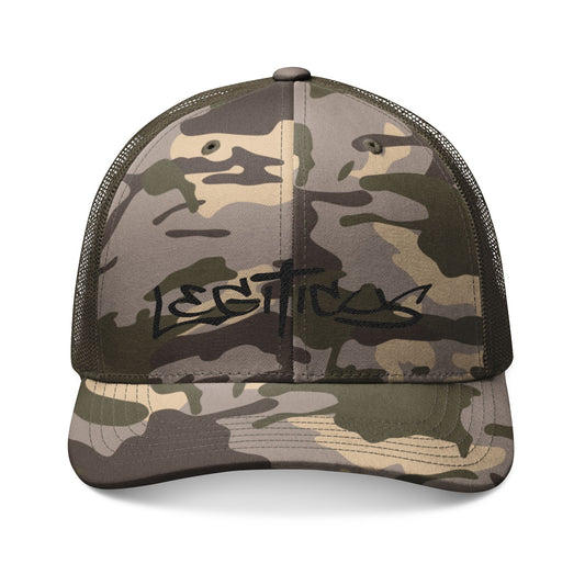 Legiticus Graffiti Logo Camouflage Trucker Hat (Embroidery)