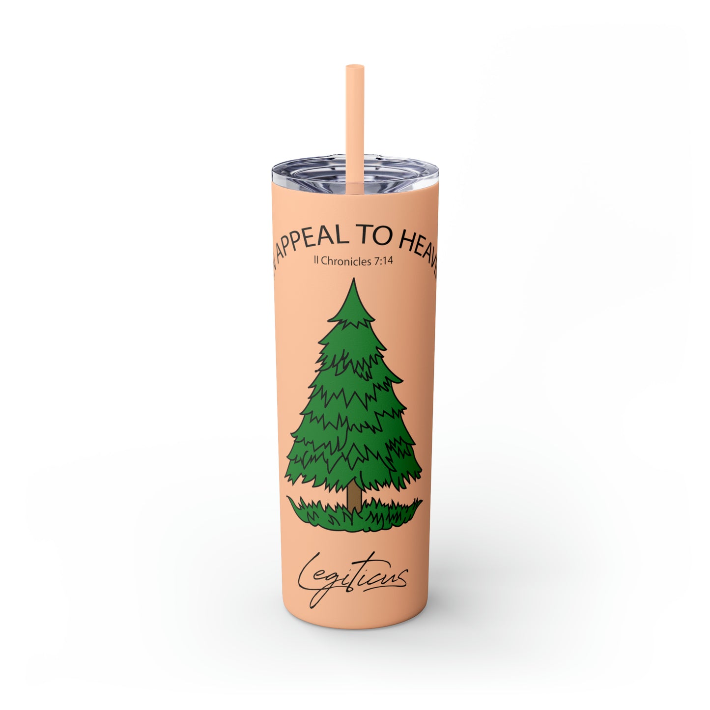 Appeal to Heaven Skinny Tumbler with Straw, 20oz