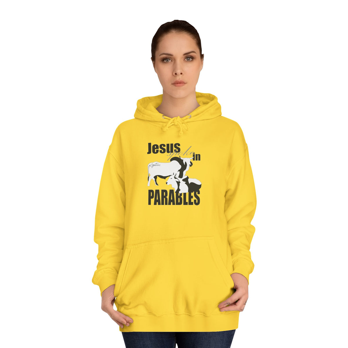 Jesus spoke in Parables Unisex College Hoodie