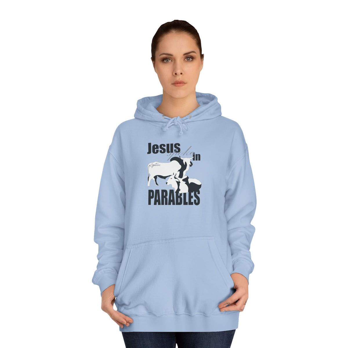 Jesus spoke in Parables Unisex College Hoodie
