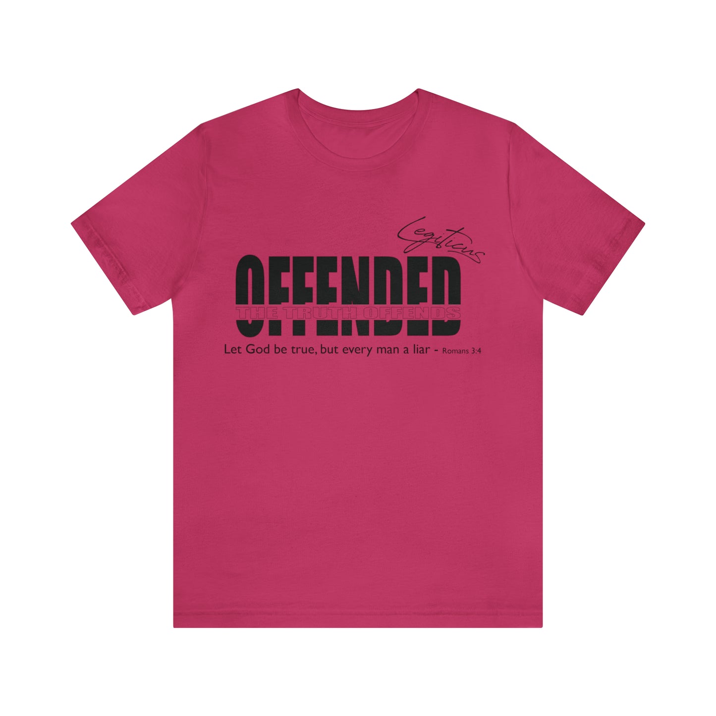 Offended... the truth offends  Jersey Short Sleeve Tee