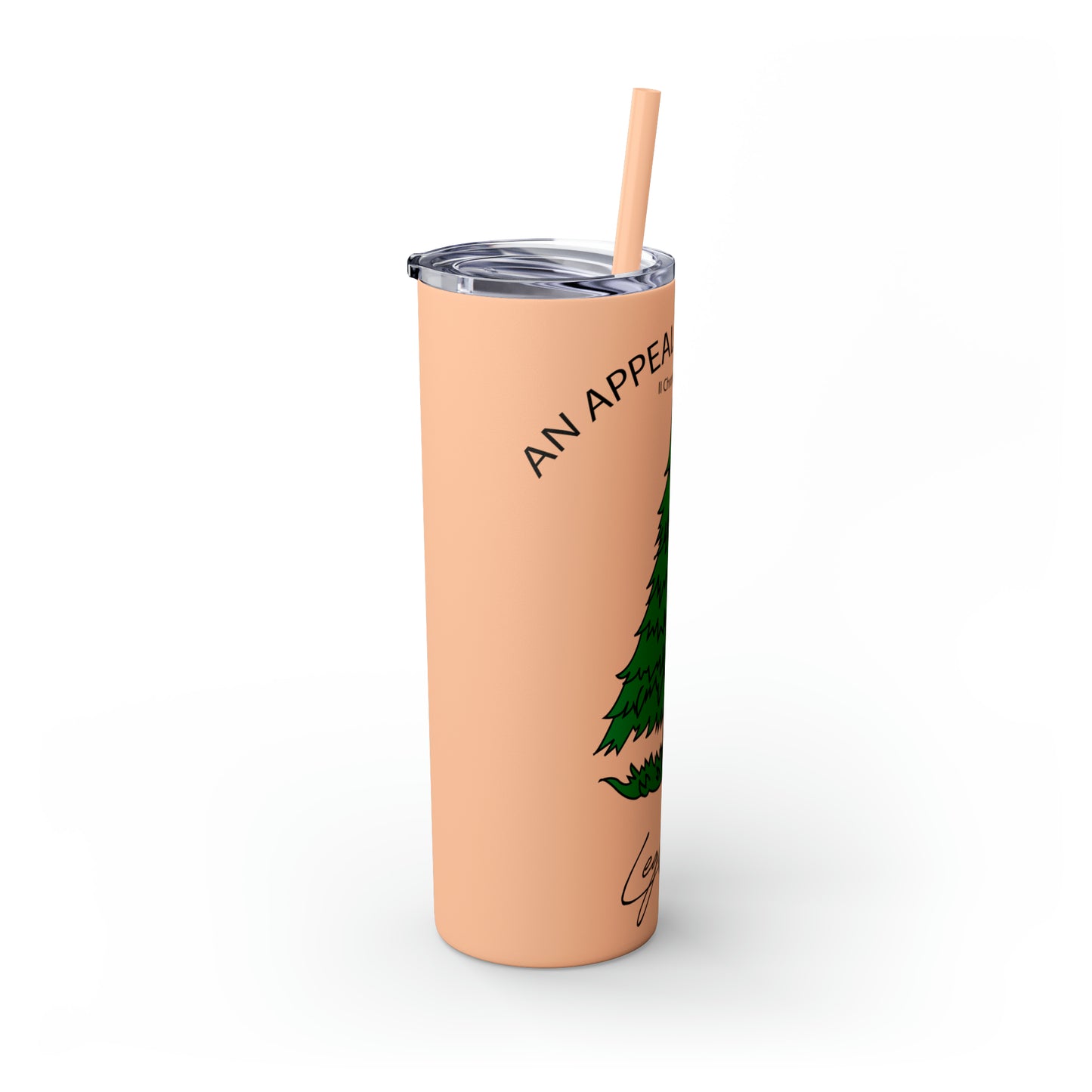 Appeal to Heaven Skinny Tumbler with Straw, 20oz