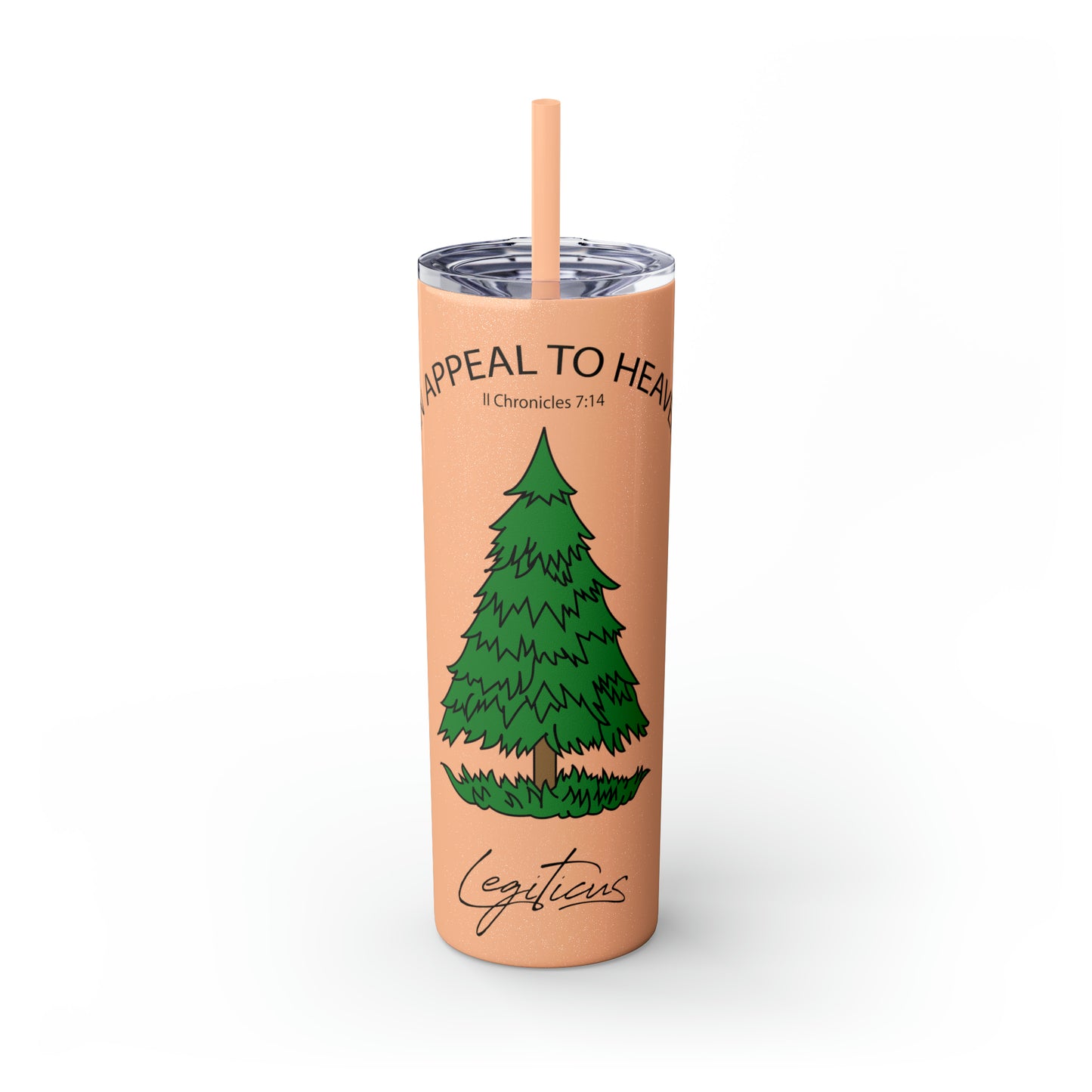 Appeal to Heaven Skinny Tumbler with Straw, 20oz