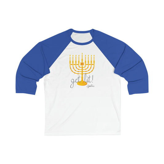 Get Lit 3\4 Sleeve Baseball Tee