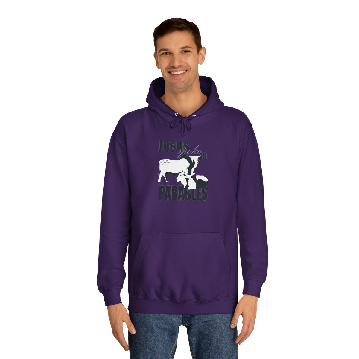 Jesus spoke in Parables Unisex College Hoodie