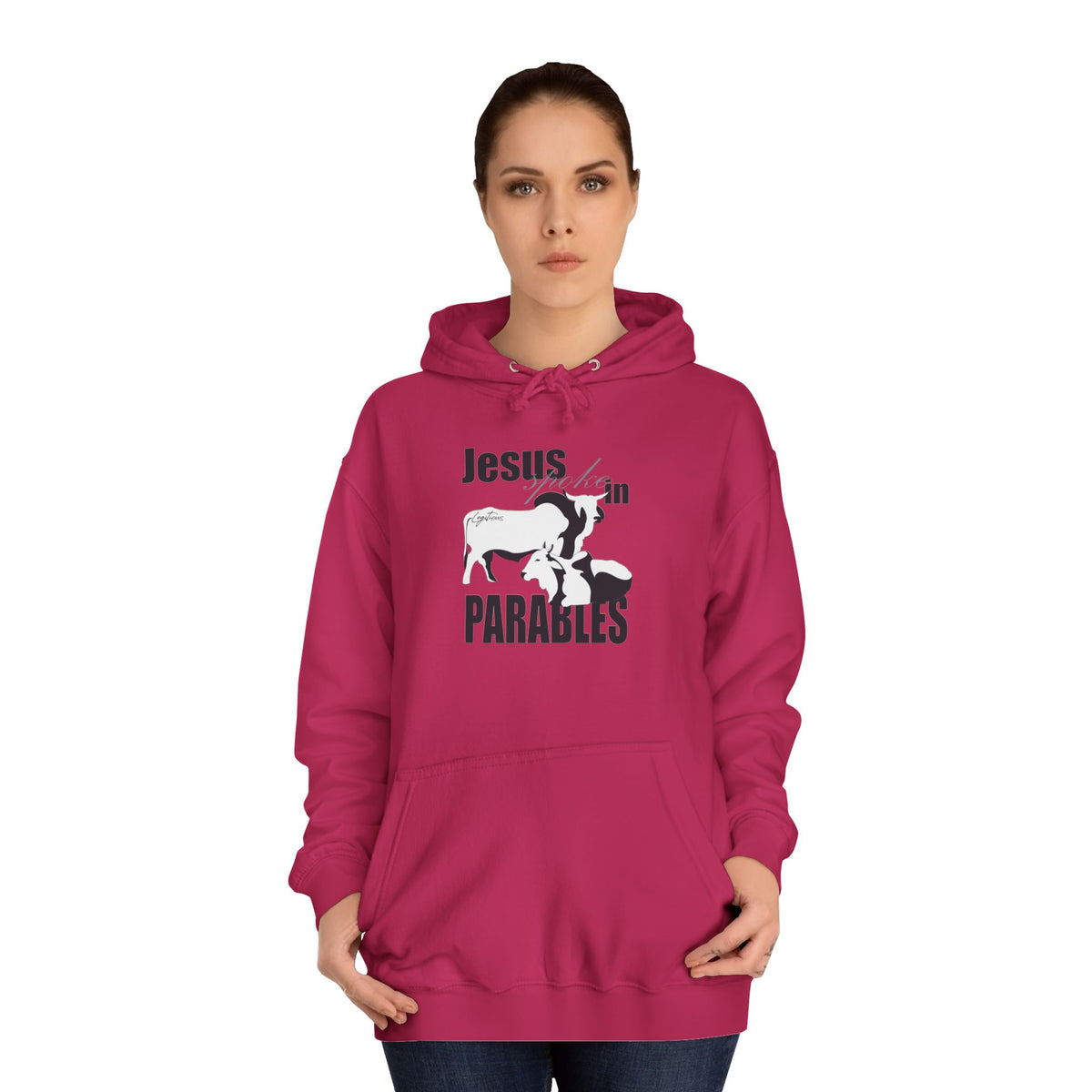Jesus spoke in Parables Unisex College Hoodie