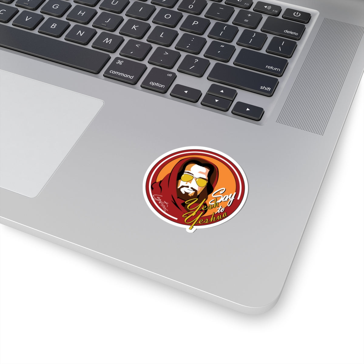 Say Yesh to Yeshua red and gold Kiss-cut Stickers