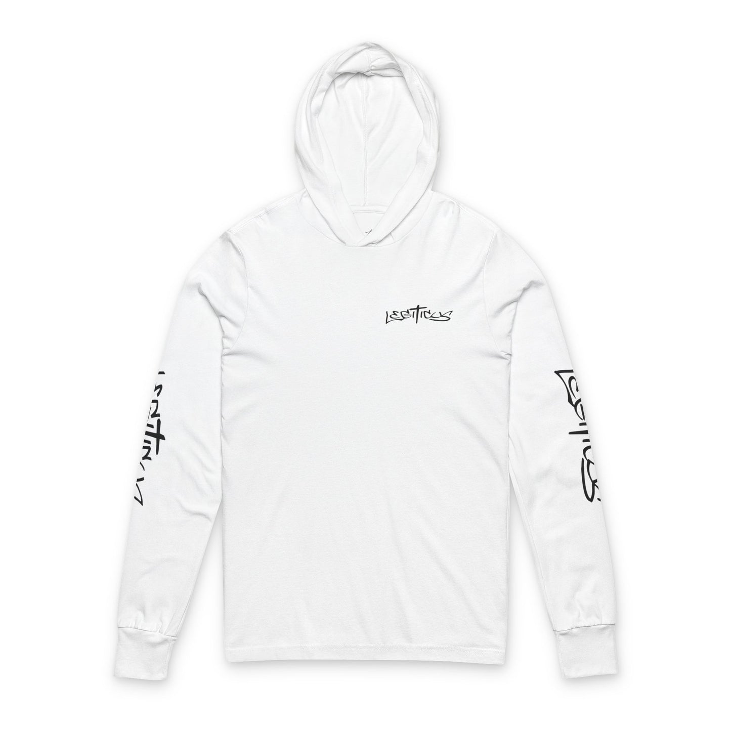 Graffiti logo front and back Unisex Hooded Long Sleeve Tee
