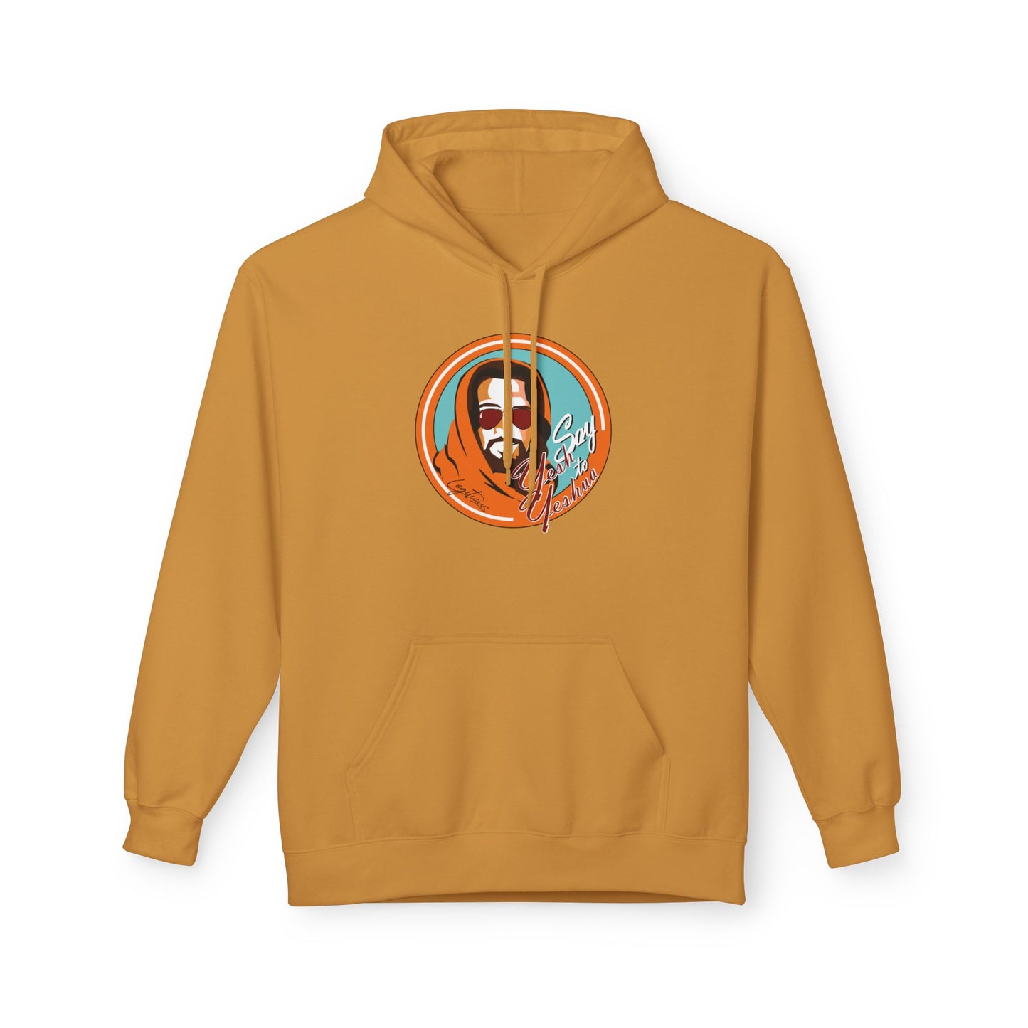 Say Yesh to Yeshua (orange) Unisex Midweight Softstyle Fleece Hoodie