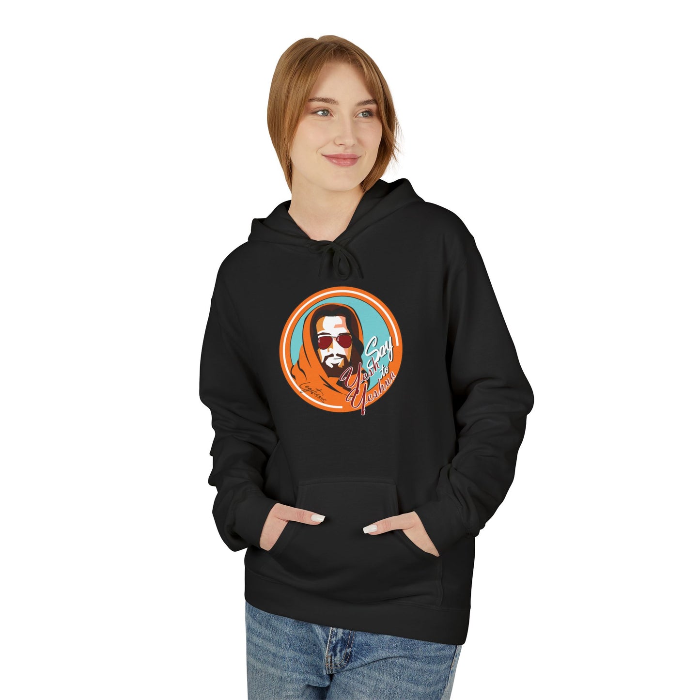 Say Yesh to Yeshua (orange) Unisex Midweight Softstyle Fleece Hoodie