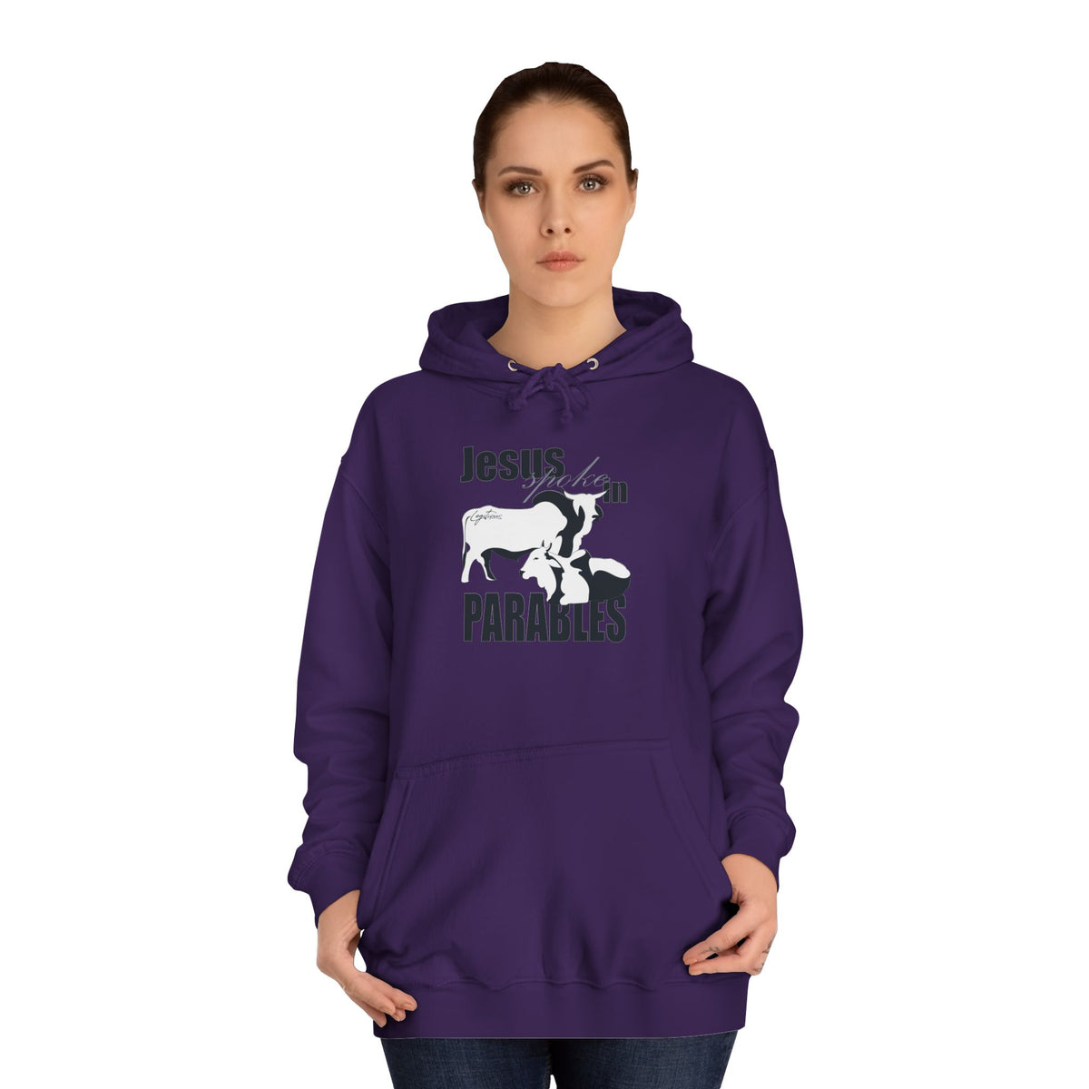 Jesus spoke in Parables Unisex College Hoodie