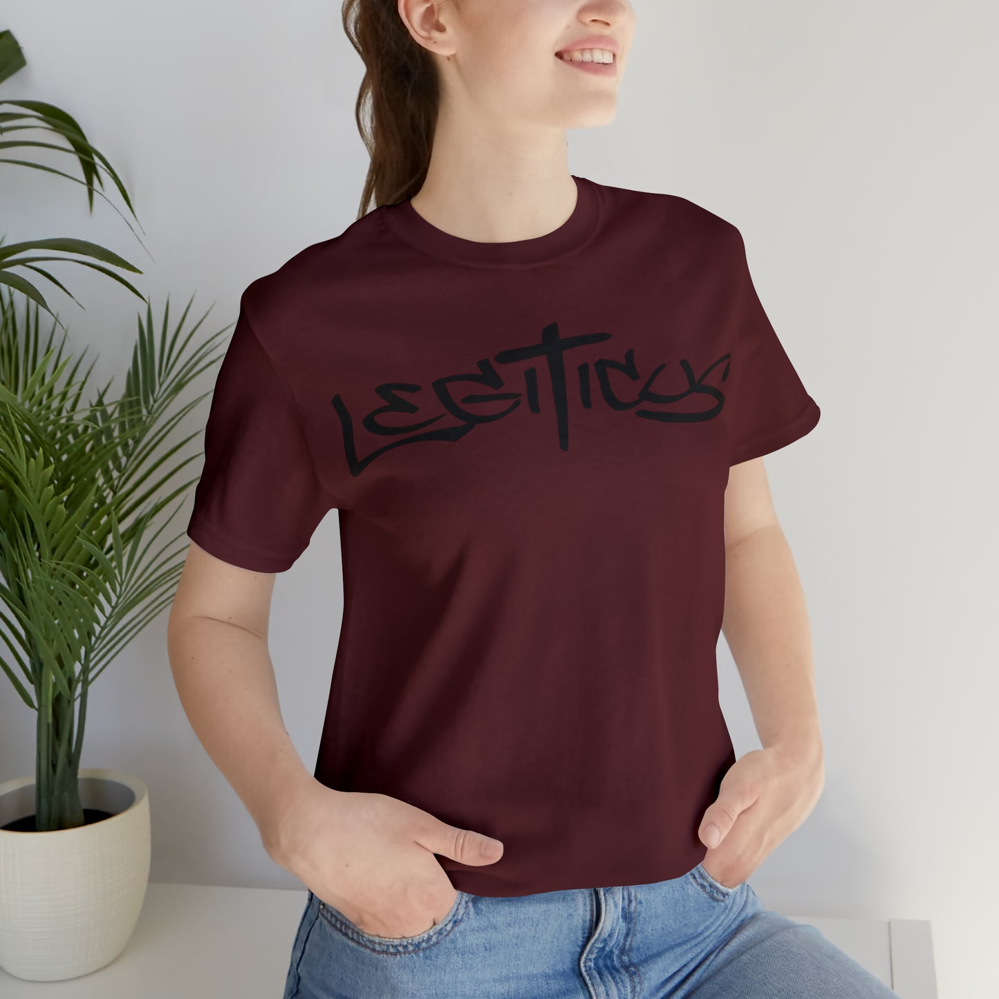 Legiticus graffiti logo Unisex Jersey Short Sleeve Tee