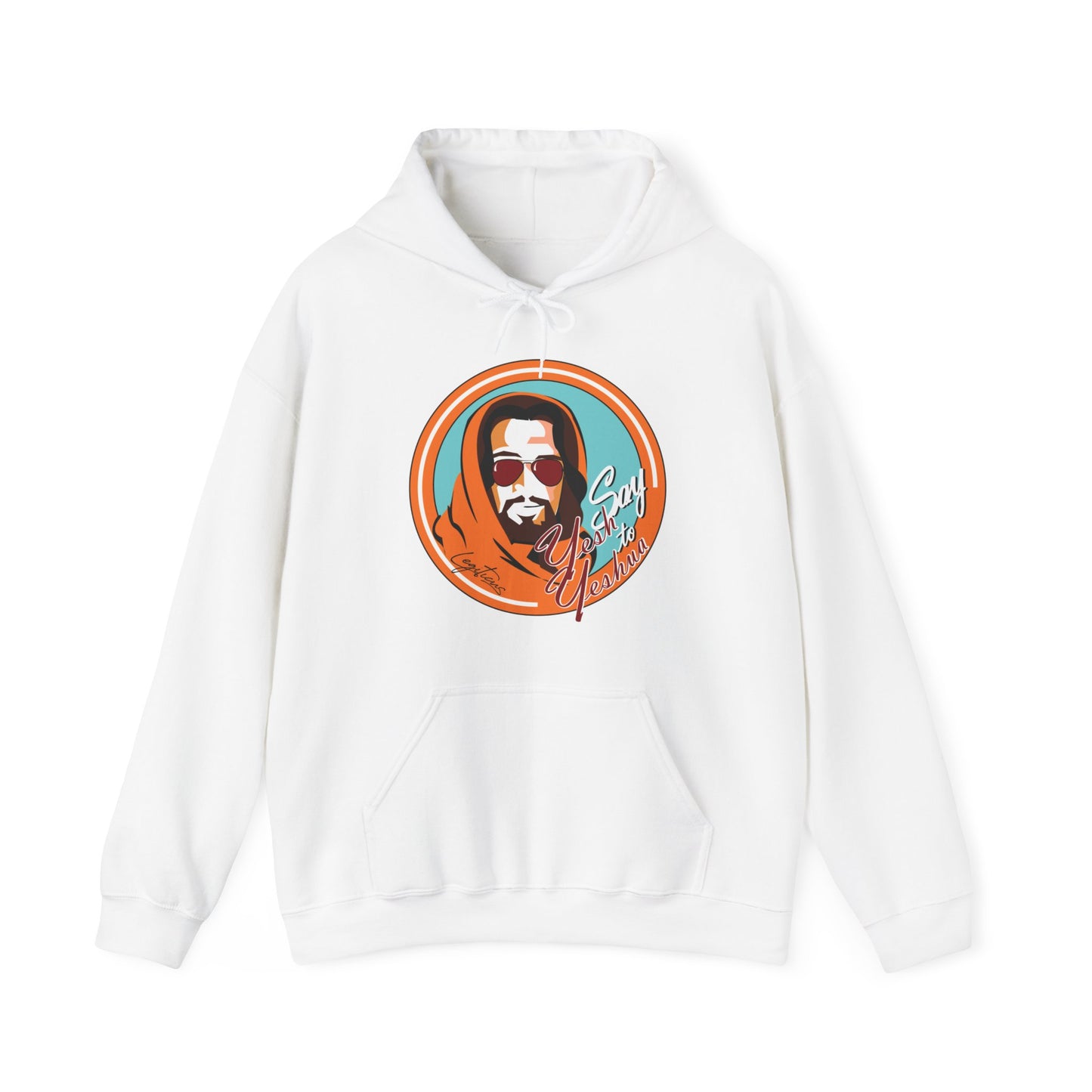 Say Yesh to Yeshua blue and orange  Hooded Sweatshirt