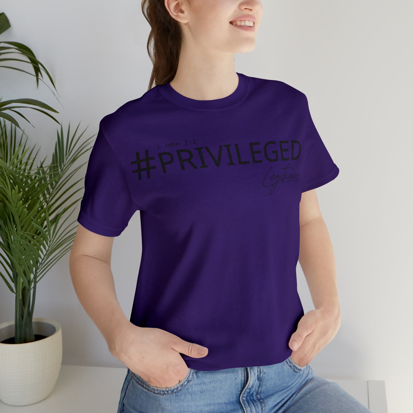 #Privileged Jersey Short Sleeve Tee