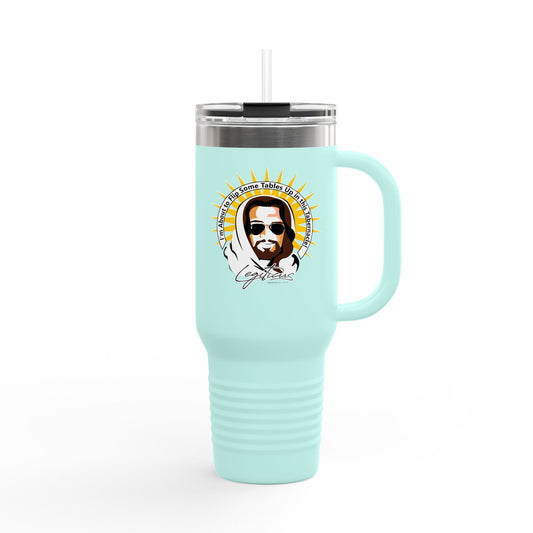 Flippin Tables Insulated Travel Mug, 40oz
