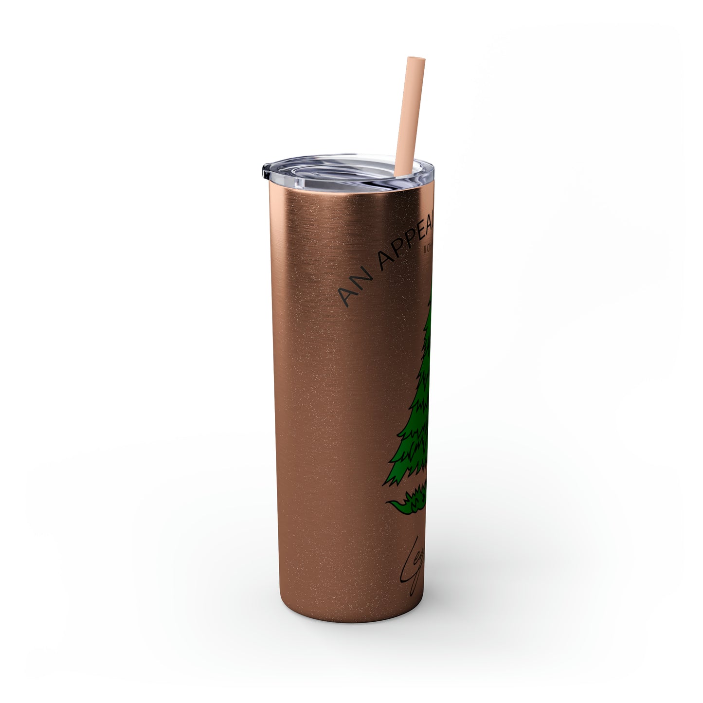 Appeal to Heaven Skinny Tumbler with Straw, 20oz