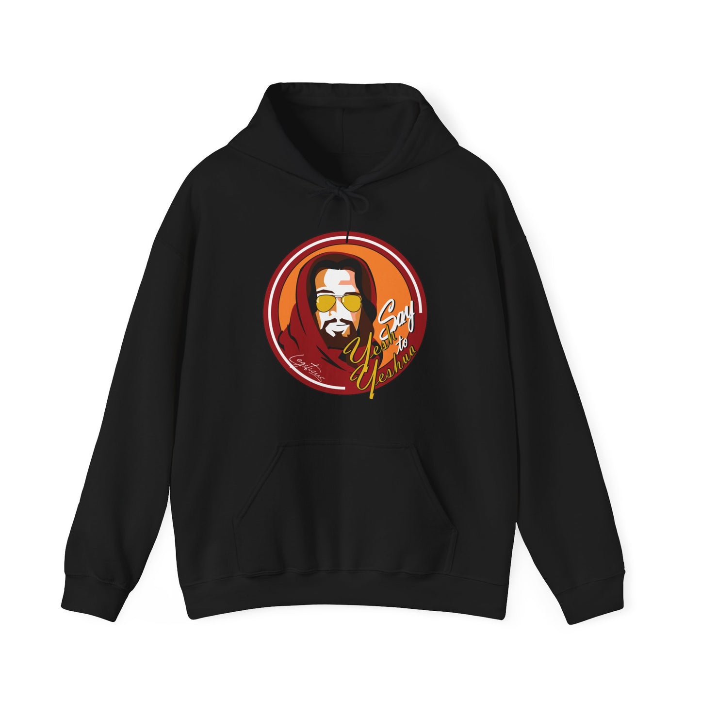 Say Yesh to Yeshua red and gold Hooded Sweatshirt