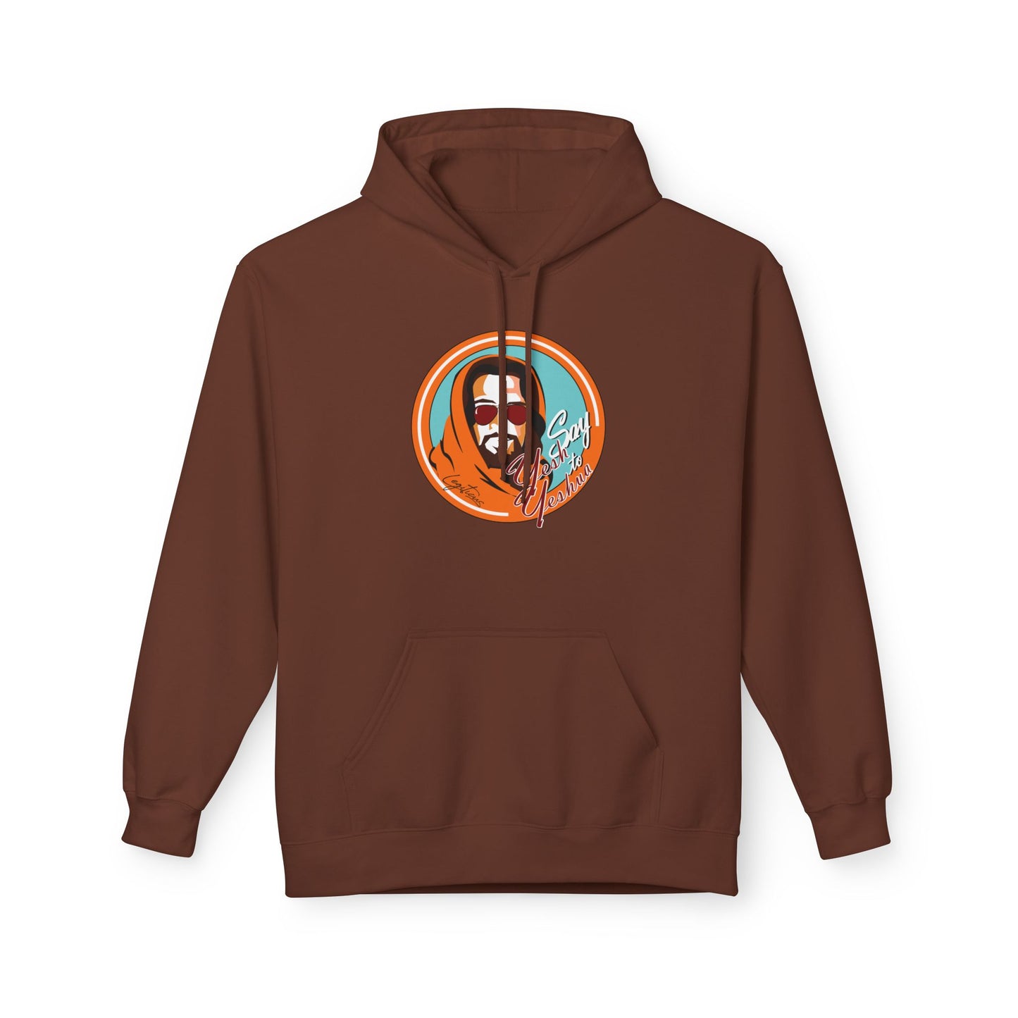 Say Yesh to Yeshua (orange) Unisex Midweight Softstyle Fleece Hoodie